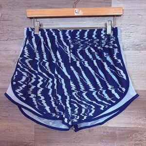 Nike Dri-FIT Tempo Running Shorts - Blue & White Zebra Print - Size L